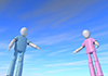 Nursing staff / helper / blue sky --Free illustration material --Medical care | Nursing care | Hospital | Person