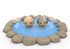 Hot springs ｜ Elderly people ｜ Travel ――Free illustration material ―― Medical care ｜ Nursing care ｜ Hospital ｜ People