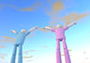 Nursing staff ｜ Blue sky ｜ Stretching --Free illustration material --Medical care ｜ Nursing care ｜ Hospital ｜ People