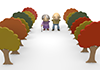 Autumn / Old man / Walking --Free illustration material --Medical care | Nursing care | Hospital | People