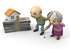 Old age ｜ Savings ｜ Elderly people ――Free illustration material ―― Medical care ｜ Nursing care ｜ Hospital ｜ People