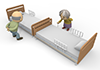 Grandpa ｜ Grandma ｜ Sleeping --Free Illustration Material --Medical Care ｜ Nursing Care ｜ Hospital ｜ People