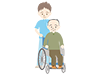 Wheelchair ｜ Grandfather ｜ Nurse --Medical ｜ Nursing / Welfare ｜ Free Illustration