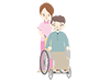 Wheelchair ｜ Grandmother ｜ Nurse --Medical ｜ Nursing / Welfare ｜ Free Illustration