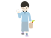 Shopping ｜ Assistance ｜ Helper-Medical care ｜ Nursing care / welfare ｜ Free illustration