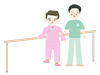 Rehabilitation / Caregiver / Assistance ｜ Staff ｜ Walking ｜ Assistance --Medical Care ｜ Nursing Care / Welfare ｜ Free Illustrations