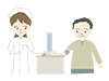 Measuring blood pressure | Examination | Nurse | Male --Medical care | Long-term care / welfare | Free illustration